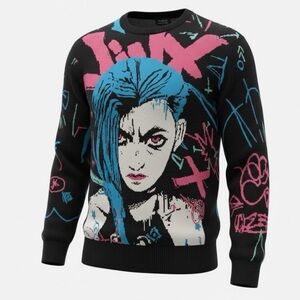 Arcane Jinx Graffiti Sweater Unisex Size Small Brand New with Tags
